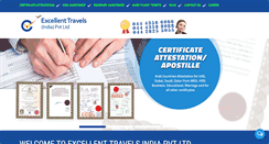 Desktop Screenshot of excellenttravelsindia.com